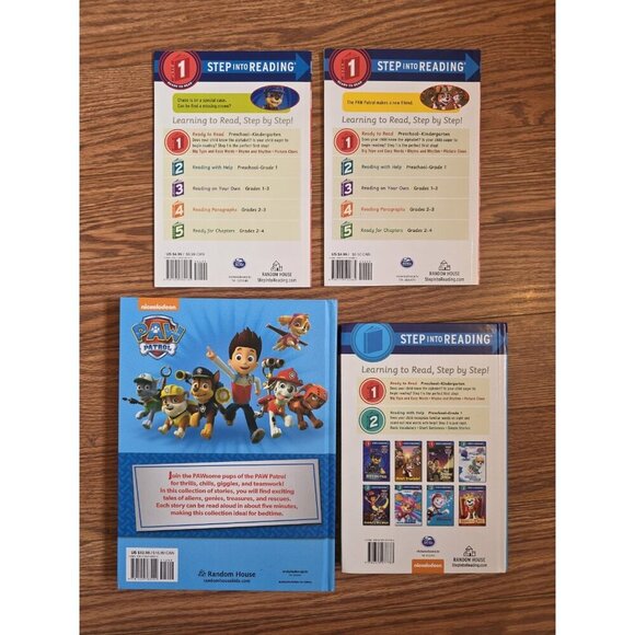 Paw Patrol Books Lot Of 4 Paperback And Hardbacks 5 minute Stories Stickers EUC - Picture 2 of 6
